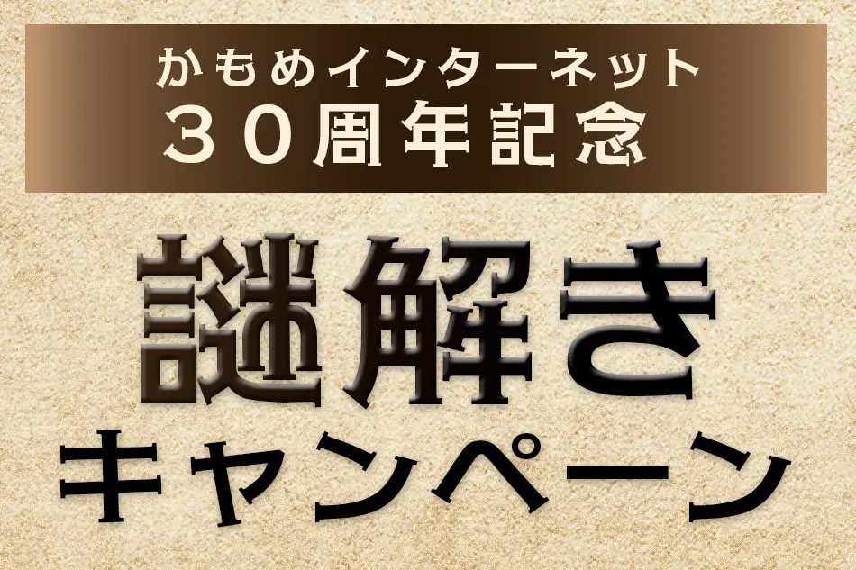 －かもめインターネット30周年記念－謎解きキャンペーン
