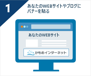 1.あなたのWEBサイトやブログにバナーを貼る