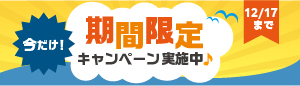 期間限定キャンペーン 実施中