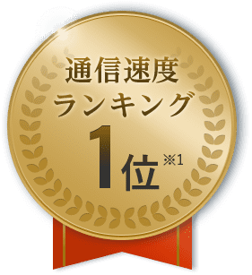 通信速度ランキング1位 *1